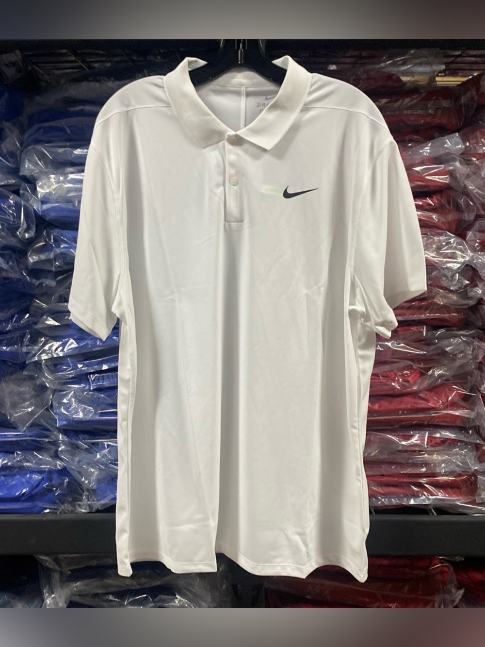 Nike Dri-Fit Victory Men’s Golf Polo Shirt White Black Swoosh XL BV0354-100